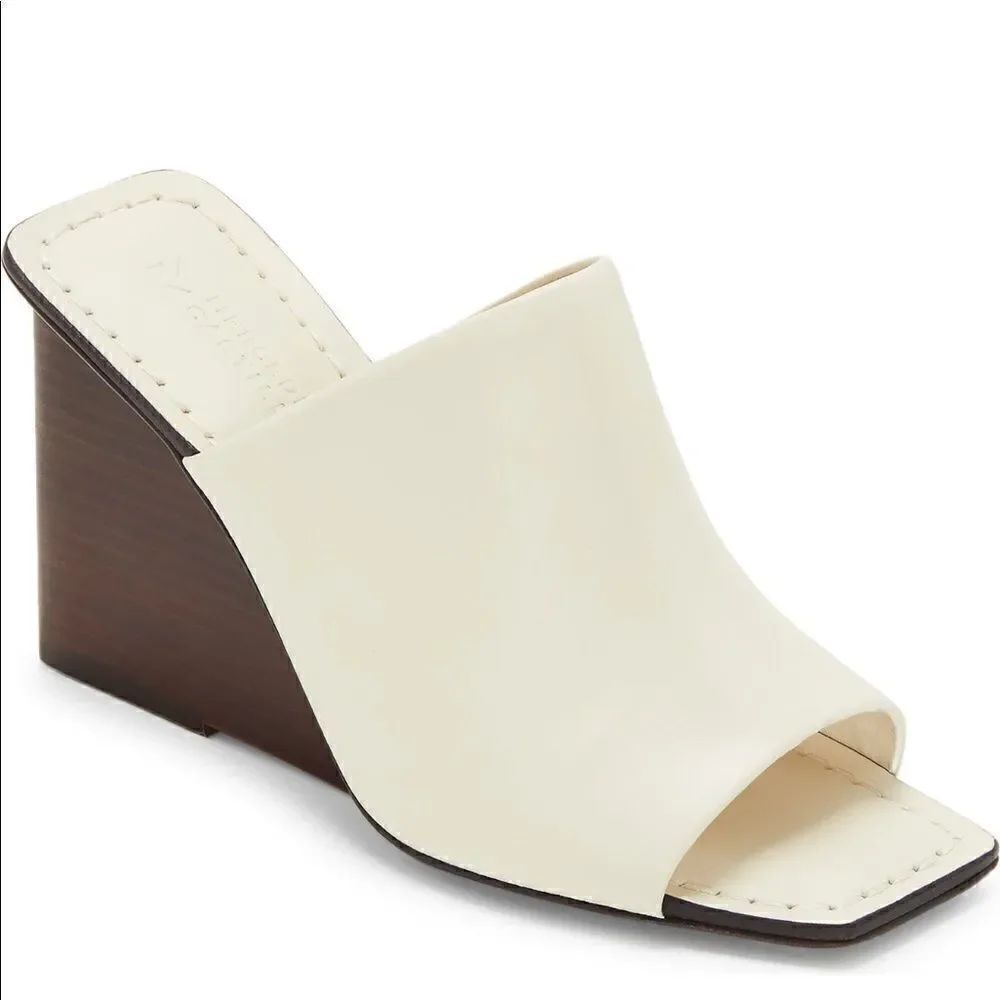 Mercedes Castillo Women’s Top Grain Leather Upper& Lining Wedge Ivory Sandal 6,5 — image 2 of 8